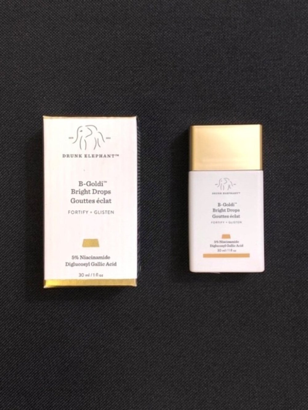 DRUNK ELEPHANT B-Goldi Bright Drops with 5% Niacinamide - Full Size 1 oz
